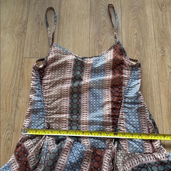 Boho Print Ruffle Hem Mini Dress - Picture 16 of 17